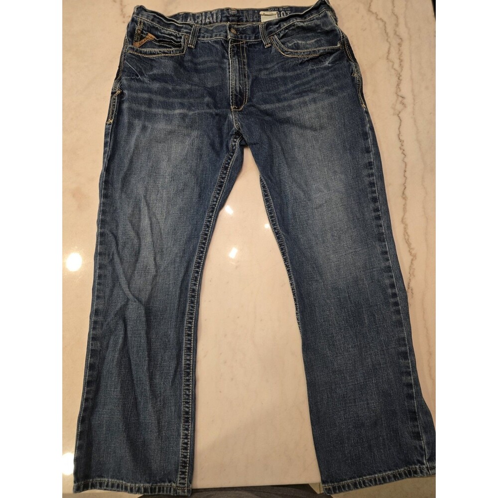 Ariat M4 Mens Jeans 40x32 Low Rise Boot Cut Stretch Blue Denim